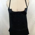 MARC JACOBS BLACK SILK PINTUCK CREAM LACE UNDER SLIP TOP SIZE 2