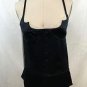 MARC JACOBS BLACK SILK PINTUCK CREAM LACE UNDER SLIP TOP SIZE 2