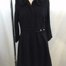 TWISTED HEART BLACK LONG BUTTON DOWN SWEATER COAT SIZE MEDIUM