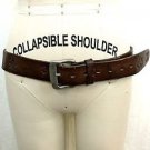 DANIEL & BOB BROWN LEATHER EMBOSSED SILVER BUCKLE BELT SIZE 36/ 90