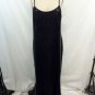CHANEL AUTHENTIC BLACK SEQUIN SPAGHETTI STRAP FULL LENGTH GOWN SIZE 42