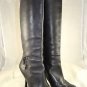 DIOR BLACK SOFT LEATHER ROUND TOE STILETTO BOOTS SIZE 38