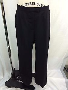 MAX MARA BLACK WOOL/ MOHAIR WIDE LEG DRESS PANTS SIZE 12