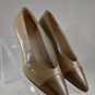 VINTAGE CHANEL BEIGE TWO TONE KITTEN HEELS SIZE 8.5