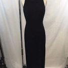 RIMINI BY SHAW BLACK SIDE SLIT MESH BACK SLEEVELESS GOWN SIZE 2