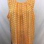 MICHAEL MICHAEL KORS VINTAGE YELLOW/ WHITE DOT PLEATED SLVLS TOP SIZE L