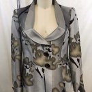GIORGIO ARMANI SILVER/ BROWN BLACK PRINT TWO BUTTON EVENING BLAZER SIZE 40