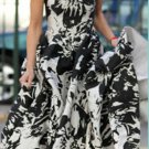 OSCAR DE LA RENTA F/W 2009 BLACK/ WHITE STRAPLESS BALL GOWN SIZE 6 RET $16,000