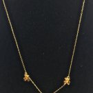 14K YELLOW GOLD 3 TEDDY BEARS NECKLACE VINTAGE 16"