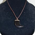 CHAN LUU BLACK STONE BROWN LEATHER STRING NECKLACE