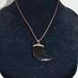 CHAN LUU BLACK STONE BROWN LEATHER STRING NECKLACE