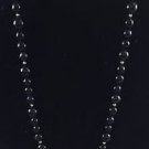 BLACK BEADED NECKLACE 14K GOLD CLASP 20"