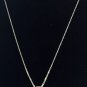 .925 Sterling Silver Circle Chain Pendent Necklace 15"