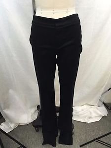 GUCCI BLACK COTTON BUTTON FLY V-BACK BUCKLE SKINNY PANTS SIZE 38