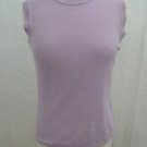VALENTINO LAVENDER WOOL SLEEVELESS KNIT TOP SIZE 10