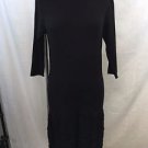 ZARA KNIT BLACK SCOOP BACK SWEATER DRESS SIZE M