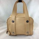 CHANEL TAN LEATHER SILVER TONE HARDWARE TWO STRAP SMALL TOTE BAG
