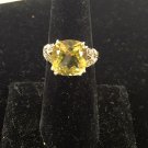 YELLOW  GEMSTONE .925 SILVER JEWELRY RING Sz 7.5