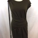 ETOILE ISABEL MARANT OLIVE GREEN RUCHED JANIK DRESS SIZE 1 RET $385
