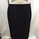 LIA KES NEW YORK BLACK PLEAT BACK PENCIL SKIRT SIZE L