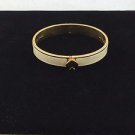 KATE SPADE CREAM GOLD TONE LIVE COLORFULLY HINGED CUFF BRACELET