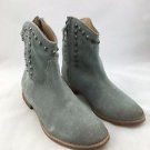 LOLA CRUZ MINT SUEDE STUDDED WESTERN ANKLE BOOTS SIZE 38