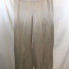 GIORGIO ARMANI BEIGE SILK LINEN WIDE LEG PANTS SIZE 48