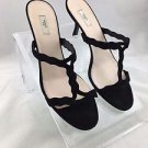 PRADA BLACK SUEDE T-STRAP SANDALS SIZE 39