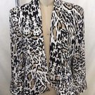 BEBE CHEETAH PRINT OPEN BLAZER SIZE L