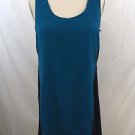 LOVERS + FRIENDS TEAL/ BLACK BLOCK HI/LO MINI TANK DRESS SIZE XS
