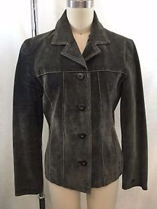 WILSONS LEATHER MAXIMA GRAY SUEDE JACKET SIZE M