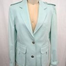 BURBERRY LONDON AQUA BLUE CARGO CLASSIC JACKET SIZE 8