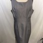 CALVIN KLEIN GRAY SHIMMER BUTTON SHOULDER SHIFT DRESS SIZE 12