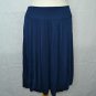 ROBERTO CAVALLI NAVY BLUE VISCOSE SILKY CASUAL DRAPED SKIRT SIZE 44