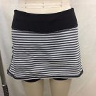 LULULEMON ATHLETICA BLACK/ WHITE STRIPED PACESETTER SKIRT/ SHORTS SIZE 2