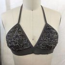 CHAN LUU GRAY TIERED SNAKEPRINT BRALETTE SIZE L