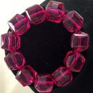 Vintage purple lucite bracelet by Trina Tarantino Elastic band