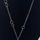 .925 Sterling Silver chain Necklace w/ ball pendent 28"