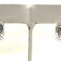 14K WHITE GOLD ROUND ETCHED EARRINGS  MADE IN ITALY PIERCED 4.7 grams