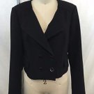 WHITE HOUSE BLACK MARKET BLACK DOUBLE BREASTED CROP JACKET SIZE 6