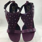 DONALD J PLINER NEKITA WINE LEATHER STUDDED SANDAL HEELS SIZE 9.5 M
