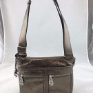 BRIGHTON ZOE BRONZE METALLIC LEATHER SHOULDER BAG RETAIL $245
