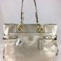 COACH METALLIC LEATHER GOLD HARDWARE TWO STRAP TOTE RETAIL $358