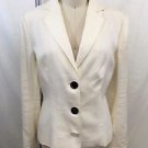 DOLCE & GABBANA CREAM LINEN MIRROR BUTTON BLAZER SIZE 42