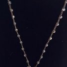 Brighton Silver Tone corded necklace crystal beads silver tone pendent 18"