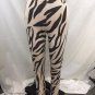 SPELL BEIGE/ GRAY ZEBRA PRINT ZIP ANKLE LEGGINGS SIZE 10
