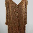 CARMEN MARC VALVO VINTAGE BRONZE METALLIC SKIRT SUIT SIZE 12
