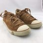 UGG CAMEL BROWN SUEDE SHEARLING LINED LACE UP SNEAKERS SIZE 8
