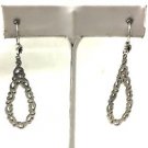 .925 STERLING SILVER SCROLLED TEAR  DROP EARRINGS