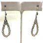 .925 STERLING SILVER SCROLLED TEAR  DROP EARRINGS